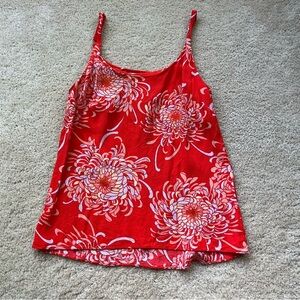 CAbi Lovely Day Mum Orange Floral Cami Spaghetti Strap Tank Top - Size S - #777